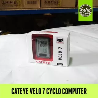 Speedometer Cateye Velo 7 Cyclo Computer Pengukur Kecepatan Sepeda Murah Berkualitas Estus Cycles