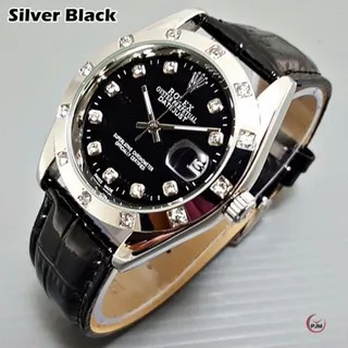 ( COD ) Jam Tangan Rolex Automatic Tali Kulit Super Premium Best Seller