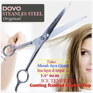 Gunting Potong Rambut DOVO 7,5 Alat Pangkas Barbershop Stenles Steel