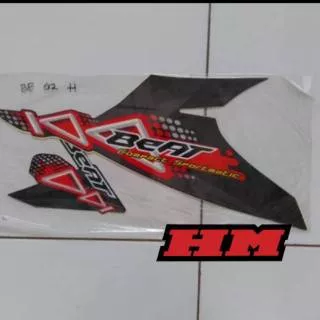 Striping atau sticker honda beat karbu thn 2010-2012/hitam merah