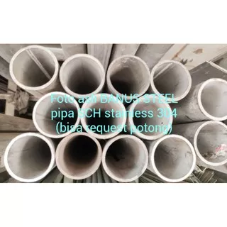 Pipa schedule 20 stainless 304 welded 3/4 inch (OD 27,2 mm) tebal 2,5 mm panjang 1 meter pipa sch
