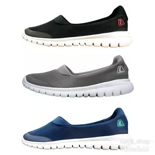 Sepatu League Luna 2 Black Slip On Wanita Blue Running Shoes Cewe Abuabu Hitam Biru Original Murah Promo Diskon