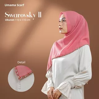 Swarovsky II - Hijab Segi Empat Polos Variasi Tiara Umama Scarf - (Ecer/1pcs)