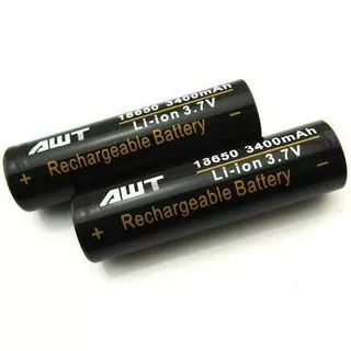 Baterai AWT 18650 Hitam 3400 mAh /Baterai / Batre awt hitam