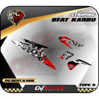 Striping Motor Beat karbu - Stiker Motor Beat Karbu - Sticker List Variasi Beat Karbu 02