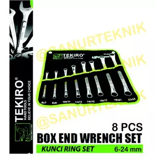 Kunci Ring Set / Box End Wrench SET TEKIRO 8 PCS (6-24 mm)