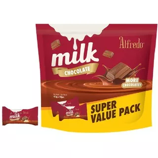 Alfredo Milk chocolate 180gr isi 40pcs coklat susu enak snack cokelat