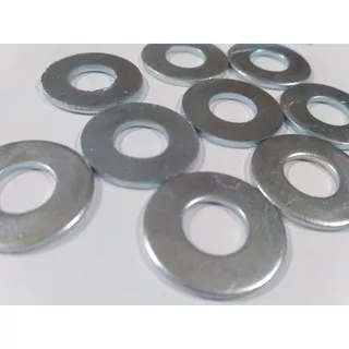 ring plat putih m 12 galvanis washer plate pengencang mur baut cincin pengunci m12 waser