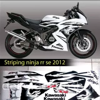 Striping Stiker Kawasaki Ninja RR SE 2012 Putih