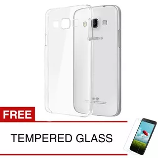 Crystal Case for Samsung Galaxy E7 / E700 - Clear Hardcase - Gratis Tempered Glass