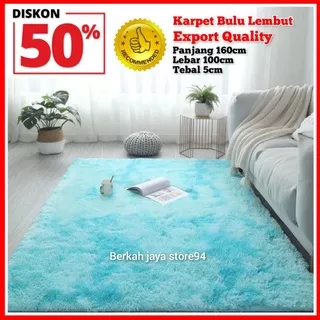 Karpet Bulu Lembut Kekinian Ukuran 160x100x5cm / Karpet Bulu Murah / Karpet Lantai Bulu / Surpet / Karpet Lantai Bulu