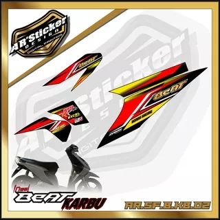 BEAT STICKER STRIPING BEAT KARBU 2008, 2009, 2010, 2011, 2012 - STIKER MOTOR HONDA BEAT KARBU LIST VARIASI HOLOGRAM AR 002