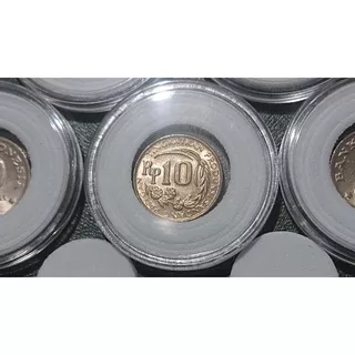 koin 10 rupiah kancing tahun 1971+capsul koin baru#luster
