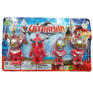 WUWU - Mainan Anak Robot Ultraman Mini Kerdil isi 4 pcs 88-533 - Robot Ultraman