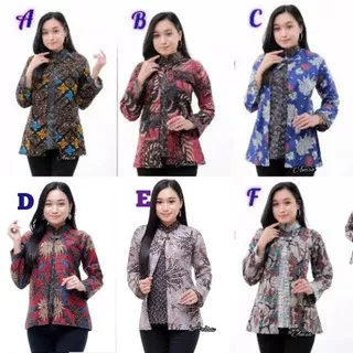 Atasan blus bolero batik lengan panjang blouse bolero murah batik kantor