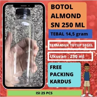 Botol Plastik Almond 250 ml ISI 25 BUAH