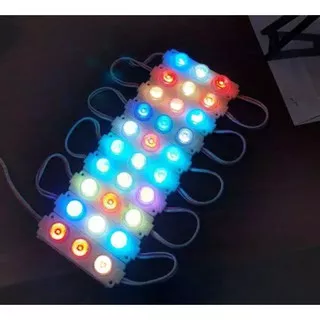 LED Modul RGB 3 Mata DC 12 Volt 3 Watt Waterproof Etalase Variasi Mobil Motor Neon Box Harga Per Pcs