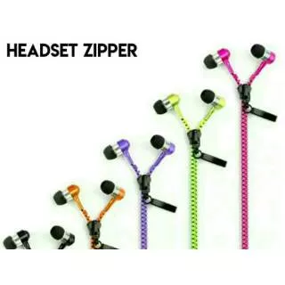 Headset Zipper - Handsfree Reseleting - Earphone Zipper Extra Bass + Mic