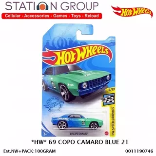 HOT WHEELS HW 69 COPO CAMARO BLUE 21 - DIECAST