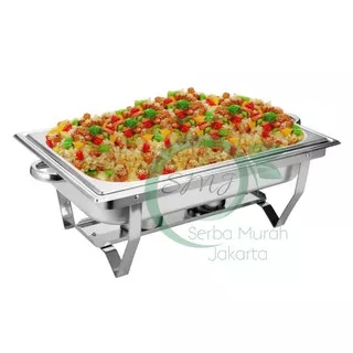 SMJ - Tempat Prasmanan 9 Liter Chafing Dish Pemanas Makanan Wadah Saji Chafer Stainless Steel