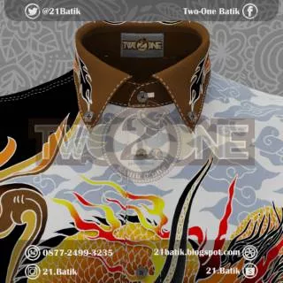 BATIK TULIS PRIA MOTIF NAGA KERIS NOGOSOSRO AWAN MEGAMENDUNG (FREE MASKER BATIK 1PCS RANDOM)