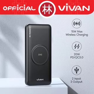 VIVAN Powerbank 10000 mAh VPB-W11 Wireless 3 Output Fast Charging 18W