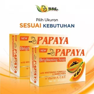 SABUN RDL Papaya Brightening Soap 90 gram - Sabun Pepaya Original - Papaya Soap - Whitening Soap