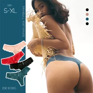 Arbelacloth - (size S-XL) Sonya Lace T Panties / Celana dalam waniita sexy gstring thong