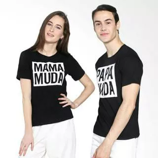 Kaos Couple Mama Papa Muda