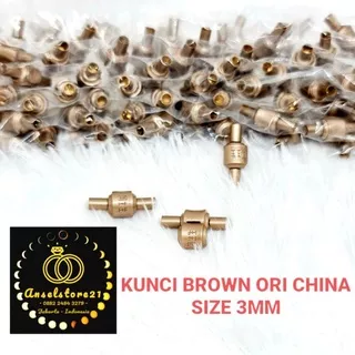 Pengait / Pengunci / Lock Coklat Gelang Magnet Pandora Kawat