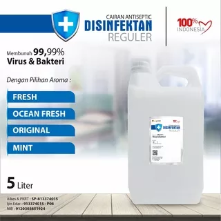 Desinfektan Reguler Varian Aroma Segar 5 Liter  / Cairan Desinfektan 5 Liter ( Jerigen )