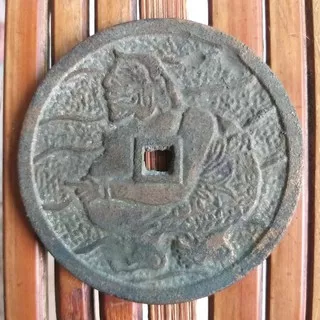 PROMO Barang Antik Uang Kuno Souvenir Koin Gobog Semar Honocoroko Kuningan Besar Java Magic Coin
