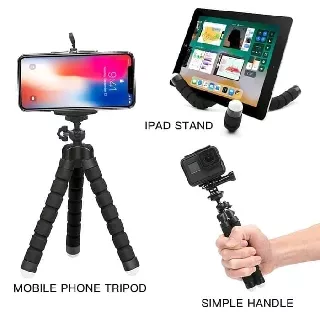 Tripod Mini Smartphone Holder HP U Handphone Flexible Octopus tekuk Sponge