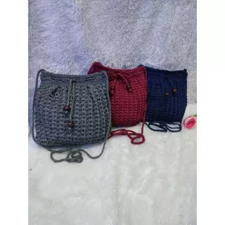 Tas serut santai uk 2423 / tas selempang / tas wanita / tas murah / tas serut / tas rajut gaul