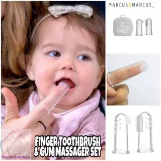 MARCUS AND MARCUS FINGER TOOTH BRUSH AND GUM MASSAGER SET