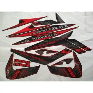 stiker striping suzuki satria fu se 2012 hitam merah