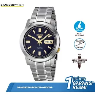 Seiko 5 SNKK11K1 Automatic Silver Blue Stainless Steel ORIGINAL/Jam Tangan Wanita Seiko SNKK11K1