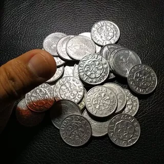 uang koin kuno 25 sen garuda aluminium thn 50 an
