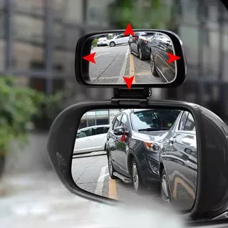 1 PCS Mobil Blind Spot Cermin Rotasi Adjustable Spion Wide Angle Lens untuk Parkir Tambahan Cermin