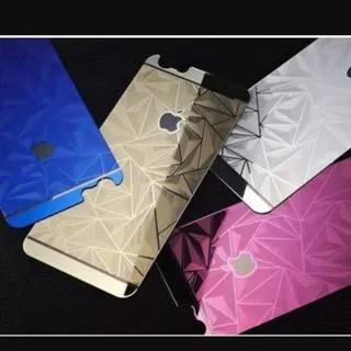 Iphone 4 5 6 6+ Tempered Glass 3D Diamond Depan Belakang