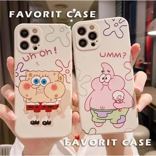 Soft Case Xiaomi Redmi 4A 4X 5A 6 6A 7 8 8A 9 9A 9C 9T 10 10A 10C 5G Motif Spongebob Patrick Lucu Silikon Casing Square Edge
