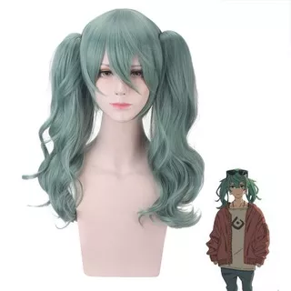 LOL-131 wig clip on rambut palsu daily lolita cosplay hatsune miku vocaloid hijau