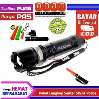 ORIGINAL Paket lengkap Senter SWAT Police / Senter Lalu lintas Bai Chuan