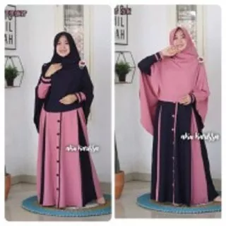 Baju Gamis Muslim Syafina Syari Dress Plus Hijab Terlaris Fashion Wanita Remaja Gamis Terbaru