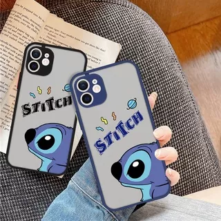 Casing iPhone 7 8 SE(2020) 7 plus 8 6 6s x xs xr 11 Pro Max 12 Case TPU Mobile Accessories Soft Casing  Plus Cell Phone Case Cover silicone Shockproof Cute Stitch
