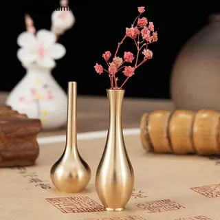 [Choice] Mini Pure copper vase gold decor living room Antique vase unique flower vase Boutique