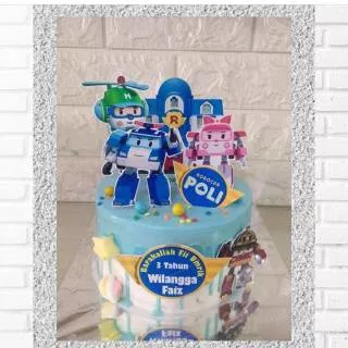 robocar poli / birthdya cake / kue ulang tahun