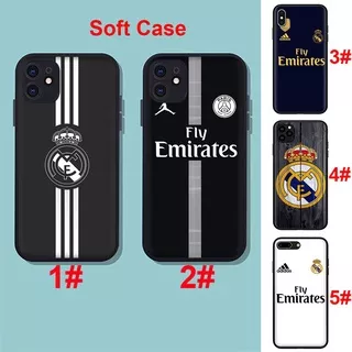 iPhone 12 11 Pro XS Max XR X 12 Mini Soft Casing Cover Real Madrid Jersey logo Phone Case