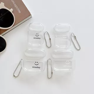 Hard Case Cover Pelindung Earphone Transparan Motif Hati / Bintang Untuk Apple Iphone / Airpods Pro