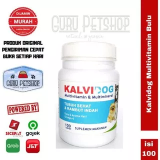 Kalvidog Multivitamin Vitamin Bulu Anjing 100tab Produk Kalbe Animal / Kalvidog 100tab